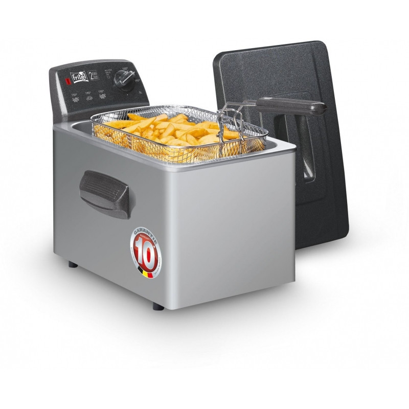 Fritel Turbo SF 4551 Enkel 5 l Vrijstaand Heteluchtfriteuse Zwart, Grijs, Zilver