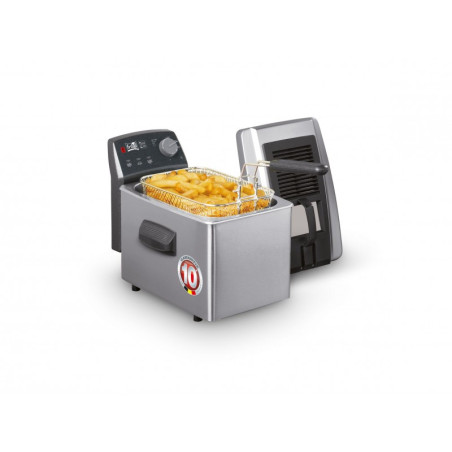 Fritel SF 4170 Enkel 3 l Vrijstaand 2300 W Frituurpan Zwart, Zilver