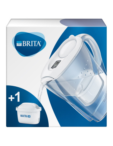 Brita Marella Waterfilter in kan 2,4 l Transparant, Wit