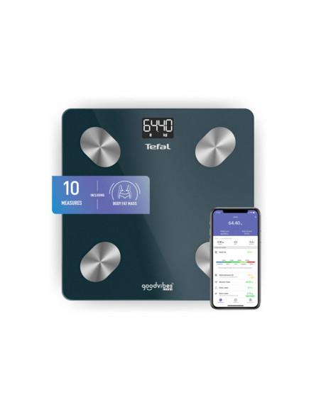 Tefal Goodvibes Life+ Carré Bleu Pèse-personne électronique
