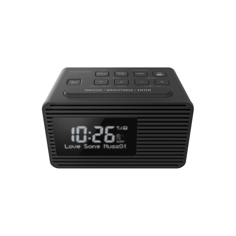Panasonic RC-D8EG-K radio Klok Zwart