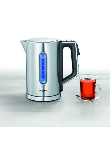 Severin WK 3418 waterkoker 1,7 l 3000 W Zwart, Roestvrijstaal
