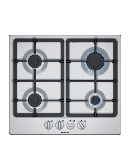 Siemens iQ300 EG6B5PB90 plaque Acier inoxydable, Noir Intégré (placement) 58 cm Gaz 4 zone(s)