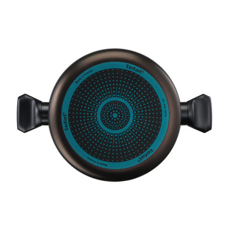 Tefal Easy Cook & Clean B5544602 steelpan Rond Zwart, Bruin