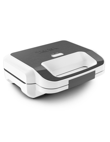 Tefal Snack XL SW7011 gaufrier et appareil à croque-monsieur 850 W Blanc, Acier inoxydable