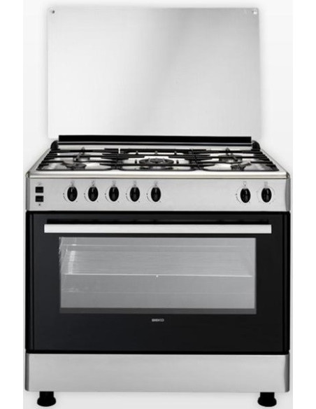 Beko GG 15120 DX PR fornuis Vrijstaand fornuis Gaskookplaat Roestvrijstaal
