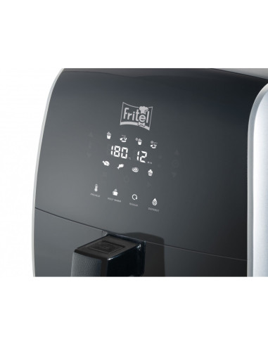 Fritel Snacktastic 5804 Enkel 3,2 l Vrijstaand 1450 W Heteluchtfriteuse Zwart, Zilver