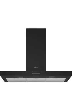 Smeg KBT900NE hotte Monté au mur Noir 480 m³ h A