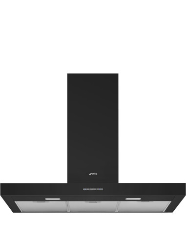 Smeg KBT900NE hotte Monté au mur Noir 480 m³ h A