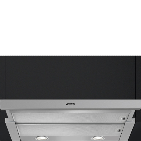 Smeg KSET666XE hotte Semi-intégrée (semi-encastrée) Argent 647 m³ h A