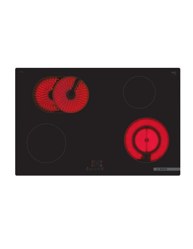 Bosch Serie 4 PKN811BA2E plaque Noir Intégré (placement) 80 cm Céramique 4 zone(s)