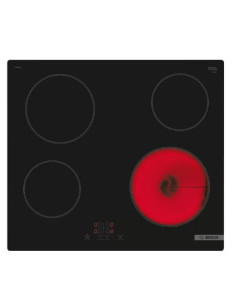 Bosch Serie 4 PKE61RBA2E plaque Noir Intégré (placement) 60 cm Plaque sans zone à induction 4 zone(s)