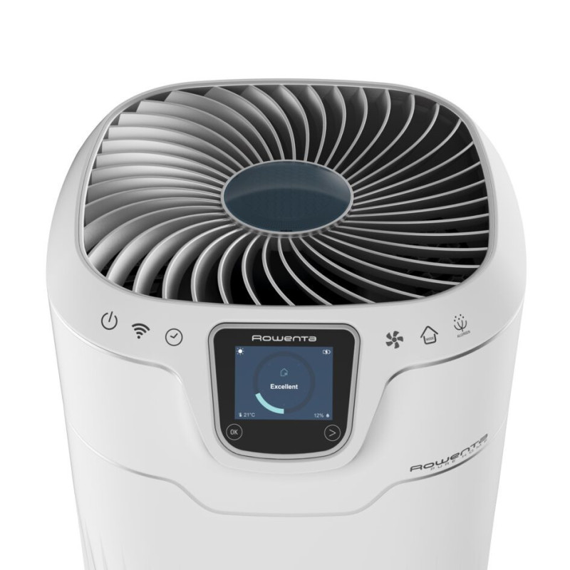 Rowenta Pure Home PU8080F0 purificateur d'air 200 m² 64 dB 60 W Blanc, Bleu