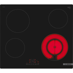 Bosch Serie 4 PKF611BB2E plaque Noir Intégré (placement) 60 cm Céramique 4 zone(s)
