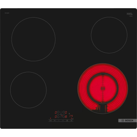 Bosch Serie 4 PKF611BB2E plaque Noir Intégré (placement) 60 cm Céramique 4 zone(s)