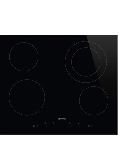 Smeg Universal SE364ETD plaque Noir Intégré (placement) 60 cm Céramique 4 zone(s)