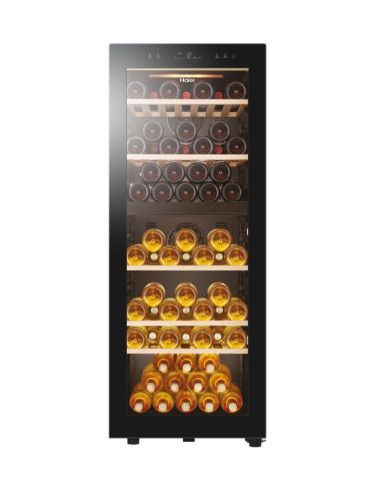 Haier Wine Bank 50 Serie 5 HWS79GDG Compressorwijnkoeler Vrijstaand Zwart 77 fles(sen)