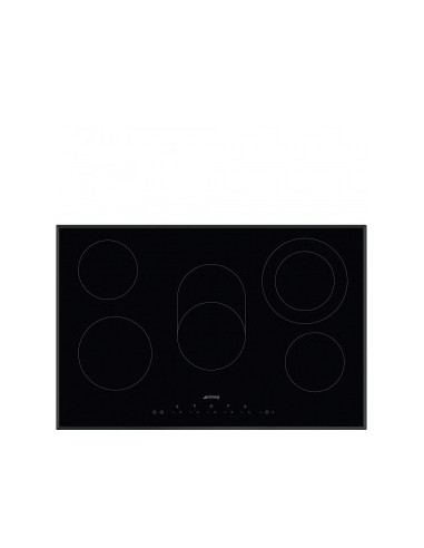 Smeg SE385EMTB plaque Noir Intégré (placement) 77 cm Plaque avec zone à induction 5 zone(s)