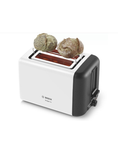 Bosch TAT3P421 grille-pain 2 part(s) 970 W Noir, Blanc