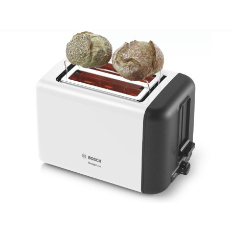 Bosch TAT3P421 grille-pain 2 part(s) 970 W Noir, Blanc