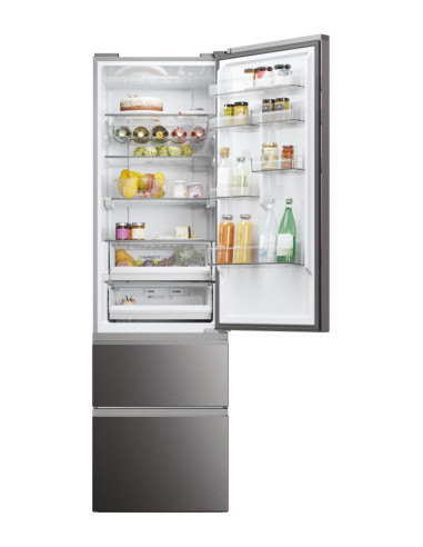 Haier 2D 60 Serie 1 34005343 réfrigérateur-congélateur Pose libre 341 L D  Acier inoxydable