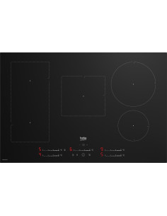 Beko HII85720UFT plaque Noir Intégré 80 cm Plaque avec zone à induction 5 zone(s)