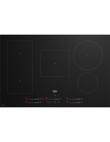 Beko HII85720UFT kookplaat Zwart Ingebouwd 80 cm Inductiekookplaat zones 5 zone(s)