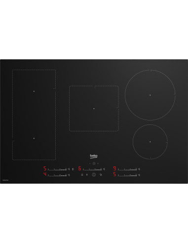 Beko HII85720UFT plaque Noir Intégré 80 cm Plaque avec zone à induction 5 zone(s)