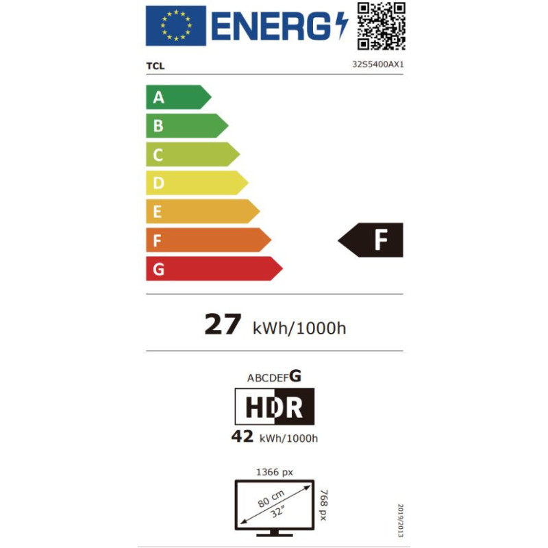 TCL S54 Series 32S5400A tv 81,3 cm (32") HD Smart TV Wifi Zwart