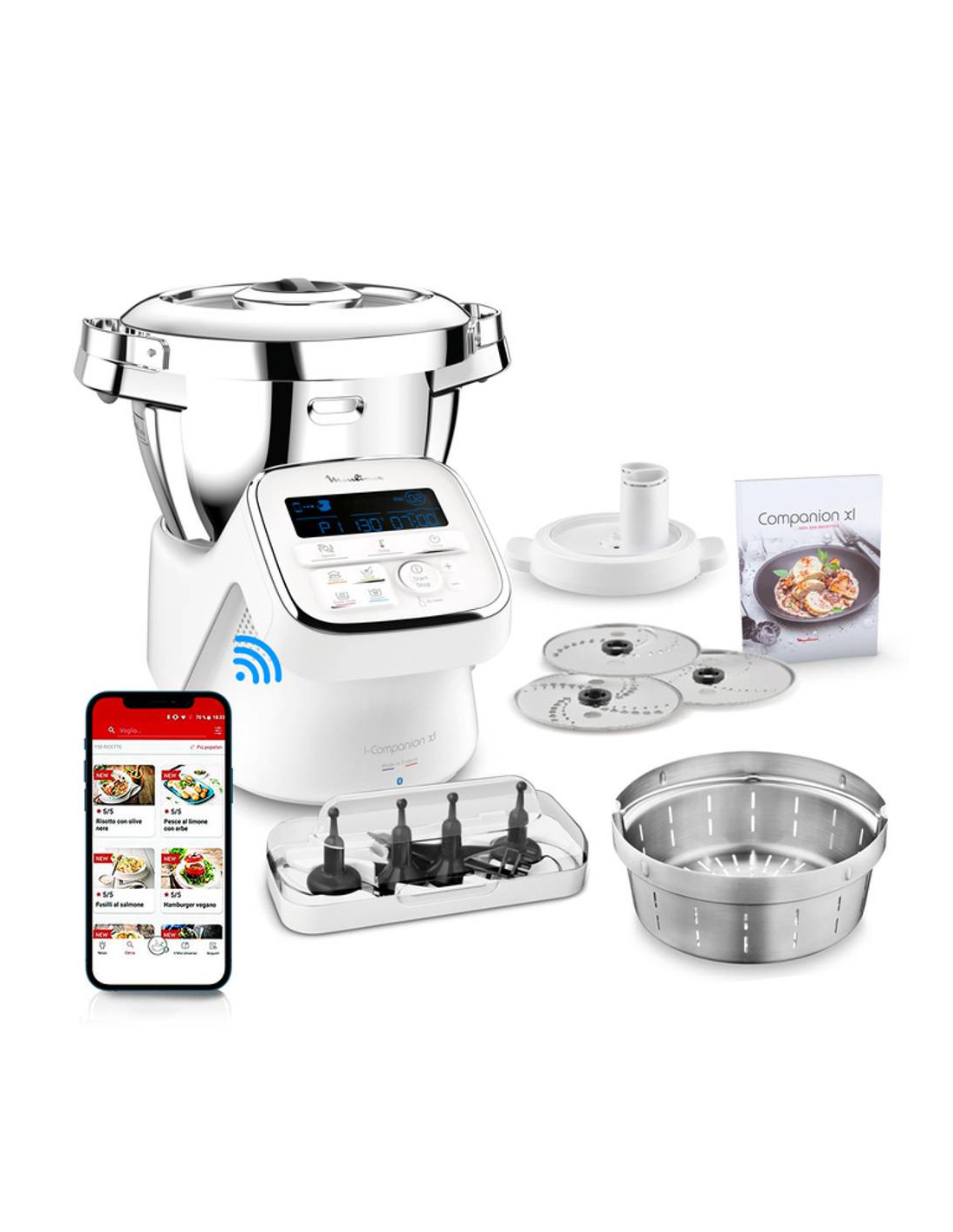 Moulinex YY4525FG robot de cuisine 1550 W 3 L Gris, Blanc