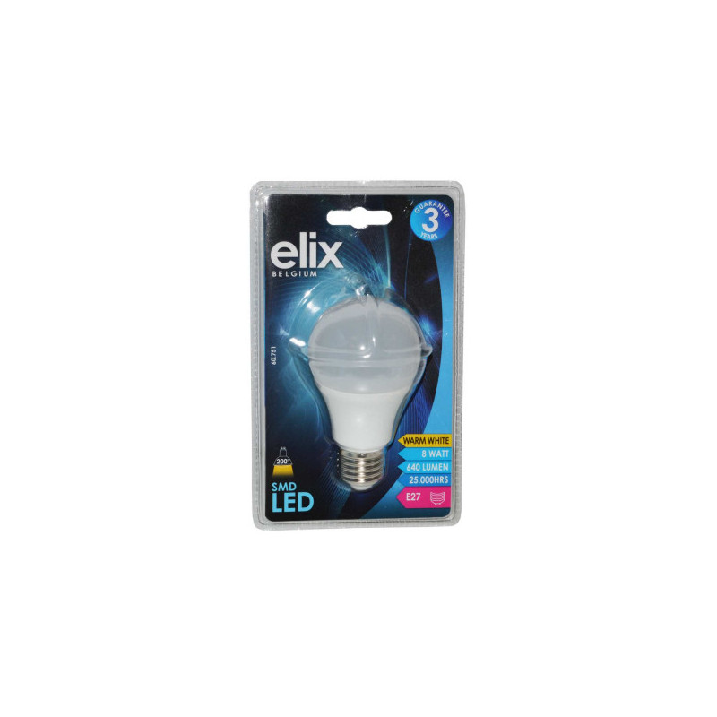 Elix 60751 ampoule LED 8 W E27 A