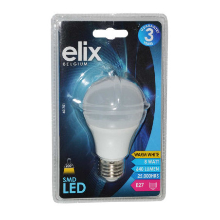 Elix 60751 ampoule LED 8 W E27 A