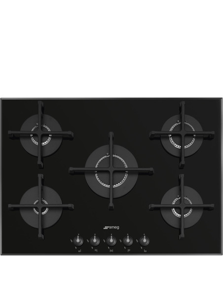 Smeg PV175B3 kookplaat Zwart Ingebouwd 70 cm Gaskookplaat 5 zone(s)