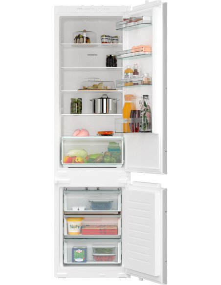 Siemens iQ100 KI96NNSE0 koel-vriescombinatie Ingebouwd 290 l E Wit