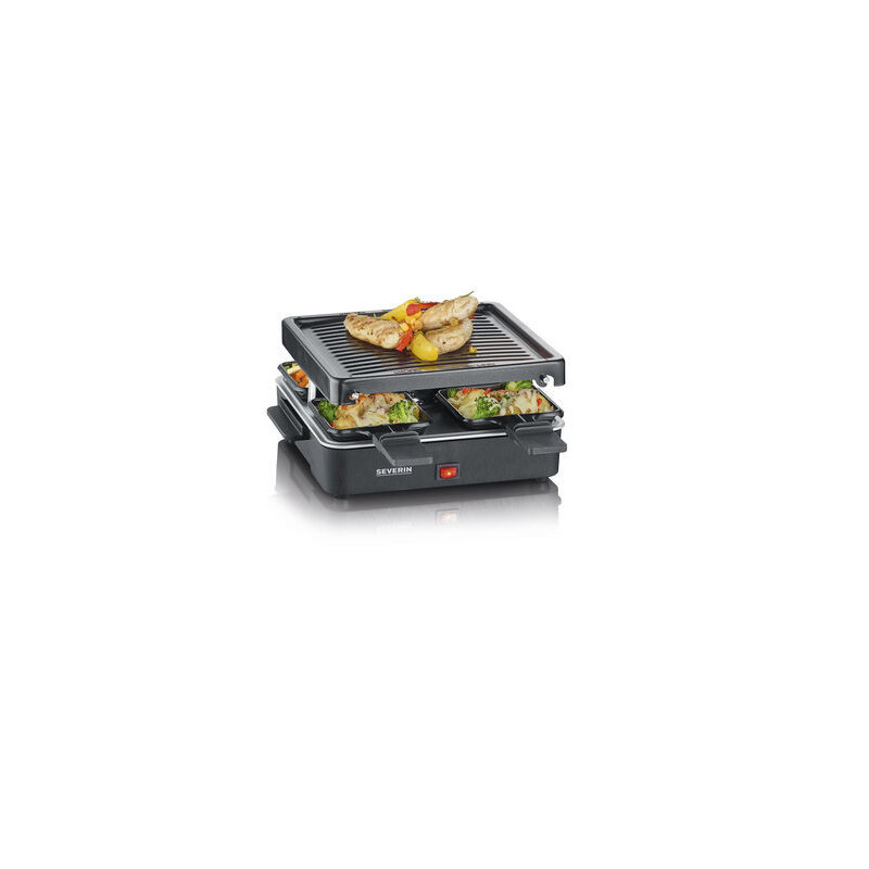 Severin RG 2370 raclette 4 persoon personen 600 W Zwart