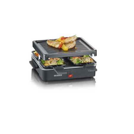 Severin RG 2370 raclette 4 persoon personen 600 W Zwart