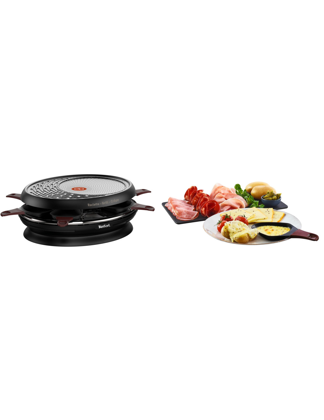 Raclette pour 6 personnes Tefal Cheese N'CO 850 W Noir - Achat