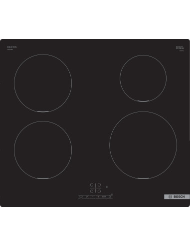 Bosch Serie 4 PUE611BB5E kookplaat Zwart Ingebouwd 60 cm Inductiekookplaat zones 4 zone(s)