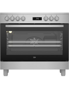 Beko GM17300GXNS fornuis Vrijstaand fornuis Electrisch Keramisch Zwart, Roestvrijstaal A+++