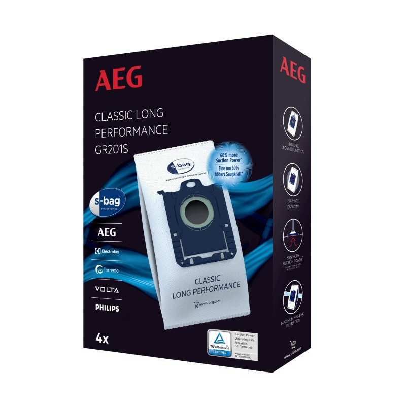 AEG GR201S Aspirateur réservoir cylindrique Sac à poussière