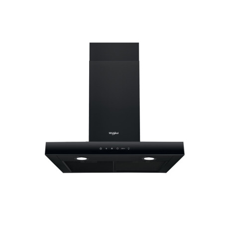 Whirlpool WHBS62FLTK hotte Montée au mur Noir 581 m³ h A