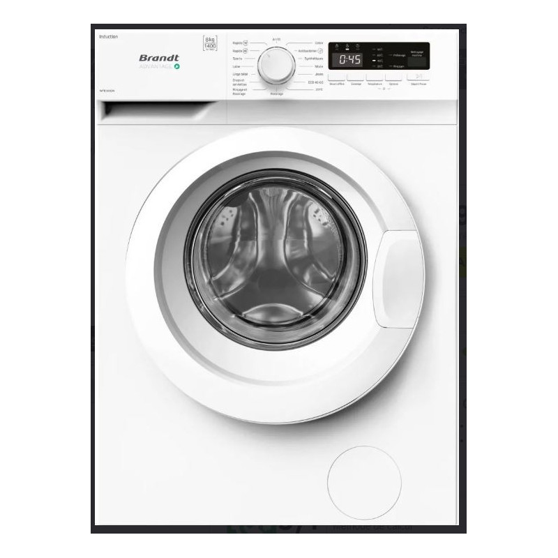 Brandt WFB383QW Wasmachine 8 kg 1400 tpm OptiA Fresh Start
