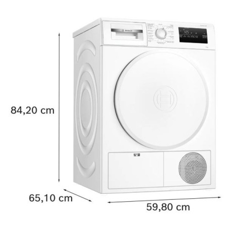 Bosch Serie 6 WTH8300WFG wasdroger Vrijstaand Voorbelading 8 kg Wit