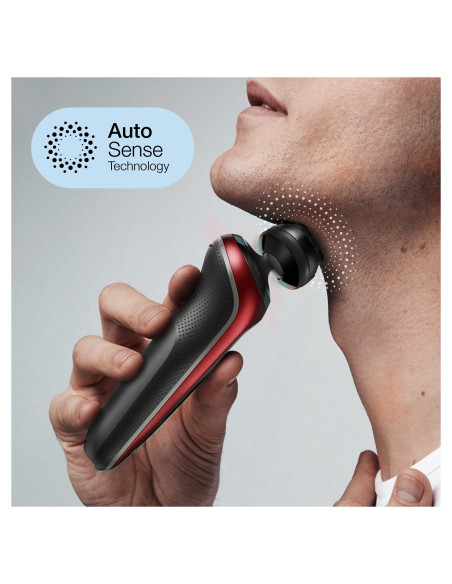 Braun Series 6 61-R1200s Rasoir à grille Tondeuse Noir, Rouge