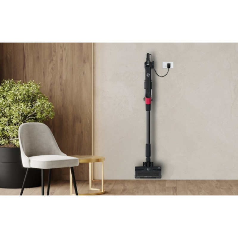 Hoover HF210H 011 Aspirateur-balai 2 en 1 Batterie Sec EPA Sans sac 165 W Noir, Rouge