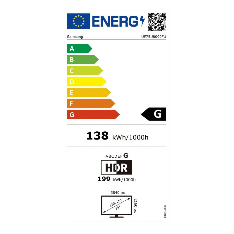 Samsung UE75U8092FU TV 75 pouces Crystal UHD 4K Smart TV Crystal Processor 4K Tizen
