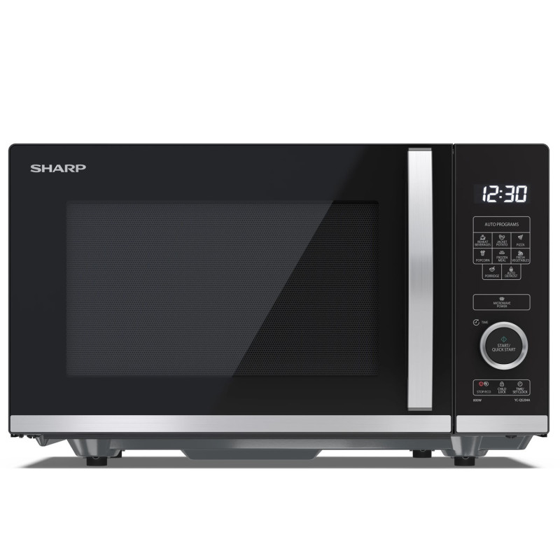Sharp YC-QS204AE-B micro-onde Noir, Acier inoxydable Micro-onde simple Comptoir 20 L 800 W