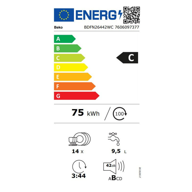 Beko bPRO 500 BDFN26442WC vaatwasser Vrijstaand 14 couverts