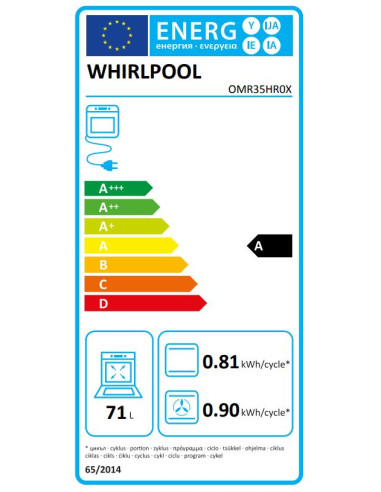 Whirlpool OMR35HR0X 71 l 2750 W Zwart,...
