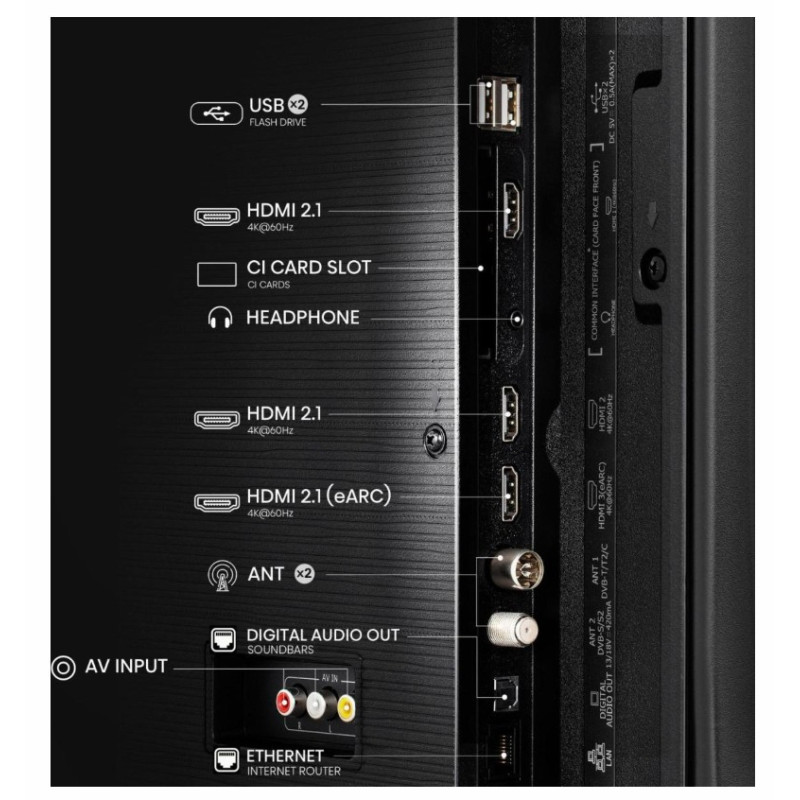 Hisense 50E7Q TV 127 cm (50") 4K Ultra HD Smart TV Wifi Noir